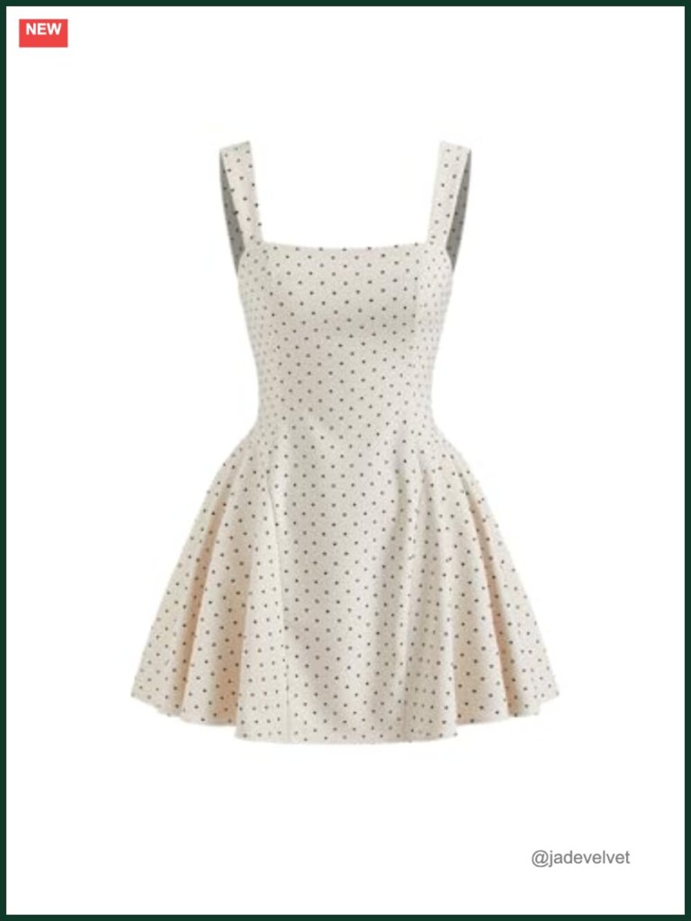 Polka Dot Going Out Dress Square Neck Sleeveless Mini Dress Summer Date Night